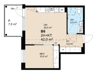 Väkkärätie 2h+kt 42,0m2